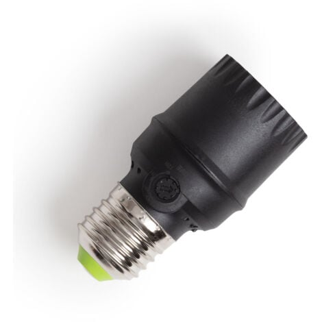 LEDKIA Dämmerungssensor mit Zeitschaltuhr für E27-Glühbirnen Weiß