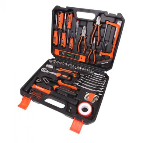 Daewoo – Coffret d'outils 96 pièces – Malette de rangement avec clés, tournevis, pinces – Outils pour mécanique et électricité - DAHTS96