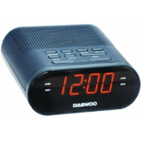 Daewoo DW1218 Réveil numérique noir design élégant