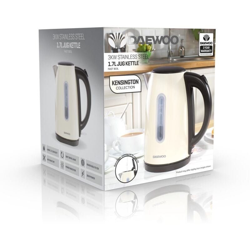 Daewoo - Kensington 1.7L 3Kw Cream Jug Kettle