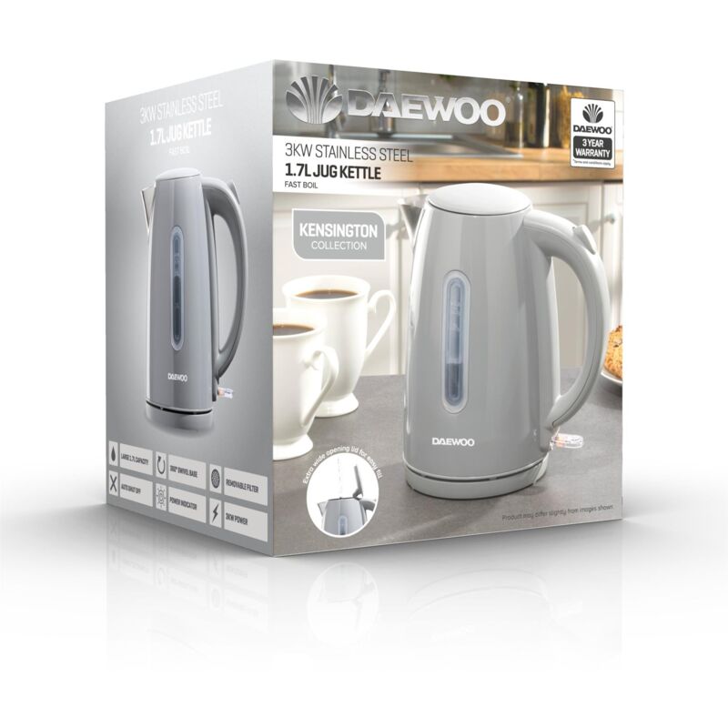 Daewoo - Kensington 1.7L 3Kw Grey Jug Kettle