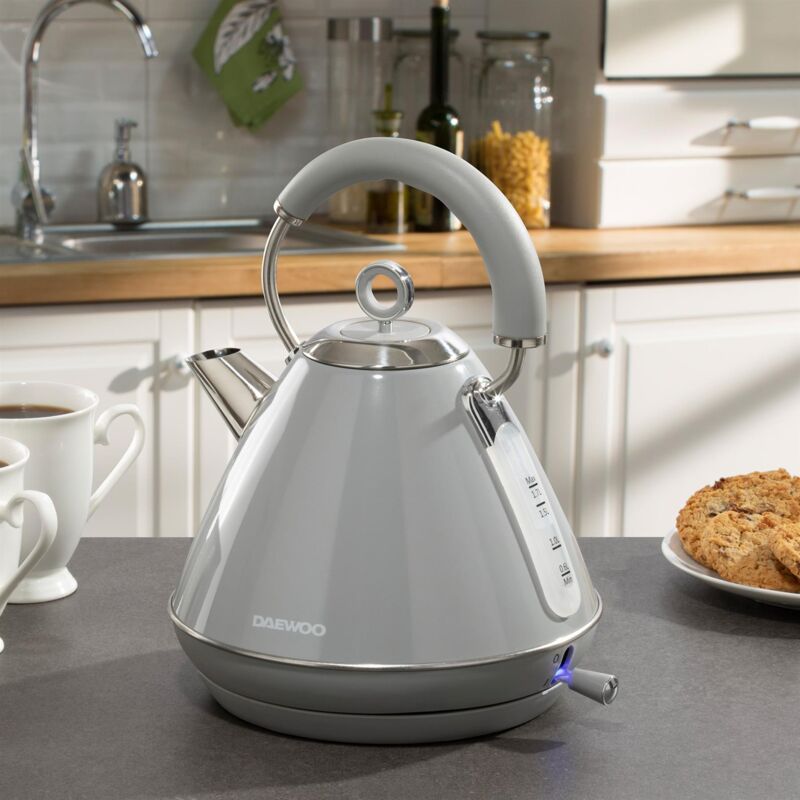 Daewoo - Kensington 1.7L 3Kw Pyramid Kettle - Grey