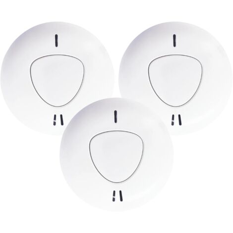 Daewoo Security - Pack de 3 détecteurs de fumée WSD301 - Déclenche votre système en cas de fumée et départ de feu - Compatible Touch, Touch XL & Vigilia