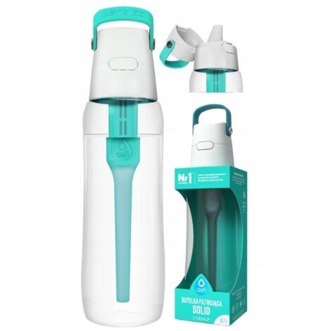 Dafi Solid Trinkflasche mit türkisem Filter 0,7l aus Tritan