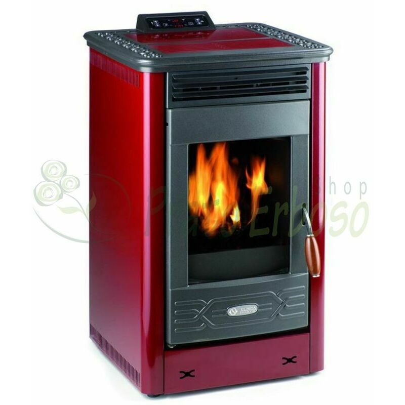 Image of Dafne 65 - Stufa a pellet da 5.5 Kw bordeaux cod013