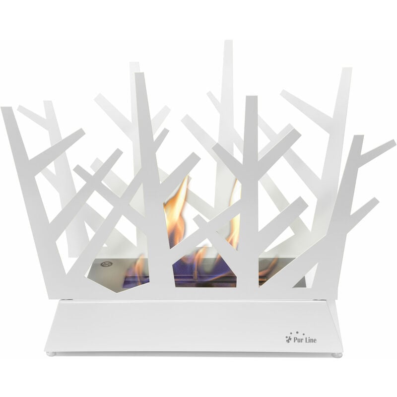 

Purline - Chimenea de etanol de sobremesa de 2000W en acero esmaltado blanco
