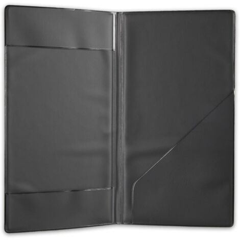 DAG Style Linea Risto Porta Conto, PVC, Nero, Chiuso: 21.8 x 11.8 cm, Aperto: 21.8 x 24 cm