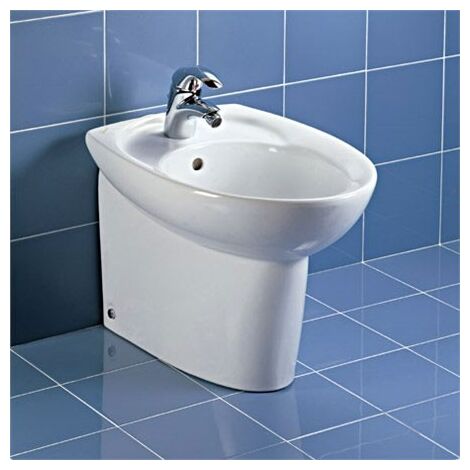 Dahlia bidet monoforo a terra filo parete, completo di fissaggi a pavimento J318600