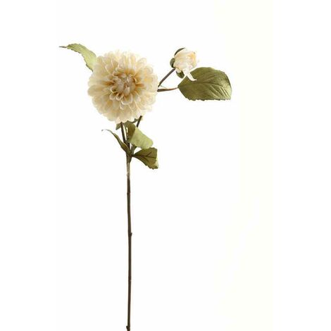 Dahlia Stem Artificial Plant - Plastic - L28 x W28 x H62 cm - White