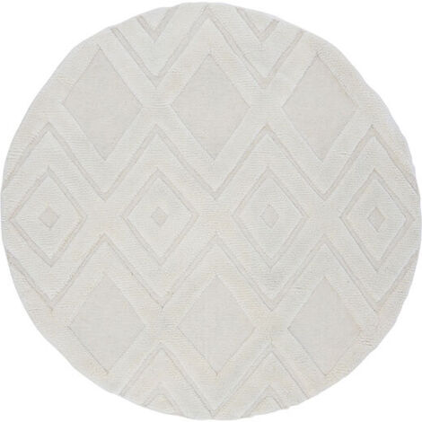Dahlia tapis 200x200cm blanc.