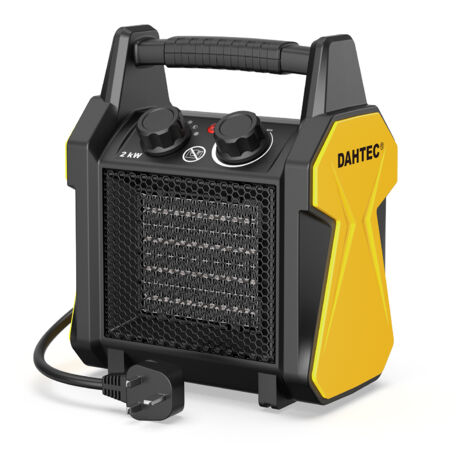 DAHTEC Portable Fan Heater 2000W, Double Safety & Compact Design, Ideal for the Whole House.
