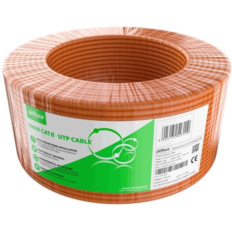 Dahua 100m Lan Utp CAT6 CCA PVC Arancio CPR E Class PFM922I-6UN-C