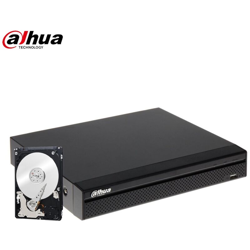 DAHUA 8 CANAUX HYBRID P2P CLOUD 1080N 5IN1 AI 1U WizSense HD 2 TB DVR