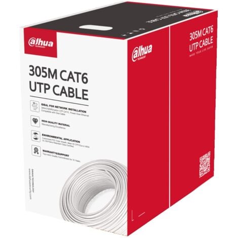 Dahua Cavo Lan 305m UTP CAT6 CCA 23AWG Pvc Bianco PFM922I-6UN