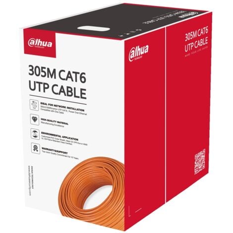 Dahua Cavo Lan 305m UTP CAT6 CCA 23AWG Pvc Orange PFM922I-6UN-C