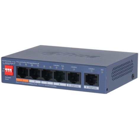 Dahua Cloud Managed Desktop Gigabit Switch 4 Porte Poe + 2 CS4006-4GT-60