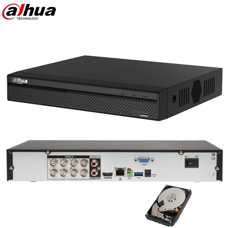 Dahua - dvr 8 channels XVR5108HS-4KL-X 8 mpx ultra hd 4K 5IN1 P2P hd 2 tb