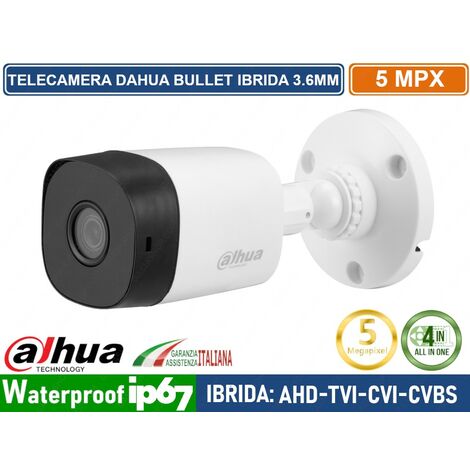 DAHUA HAC-B1A51-0360B TELECAMERA BULLET IBRIDA AHD TVI CVI CVBS 5 MP OSD UTC CONTROL IP67