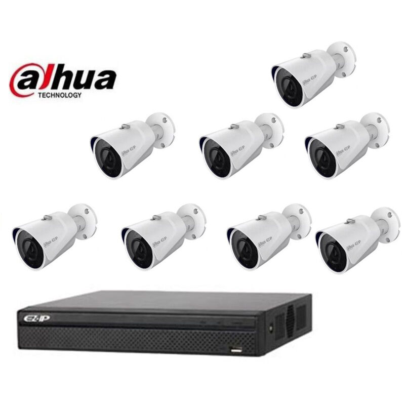 Dahua Ip Onvif Video Surveillance Kit 8 Cameras 4 Mpx P2p