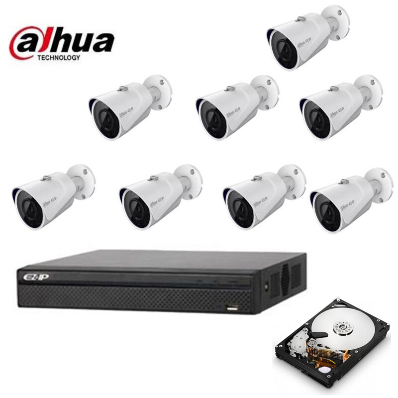 Dahua Ip Onvif Video Surveillance Kit 8 Cameras 4 Mpx P2p Hd 1 Tb