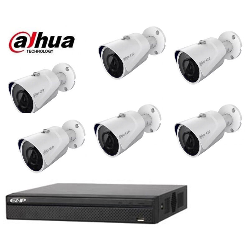 Dahua Ip Video Surveillance Kit 6 Cameras 2 Mpx