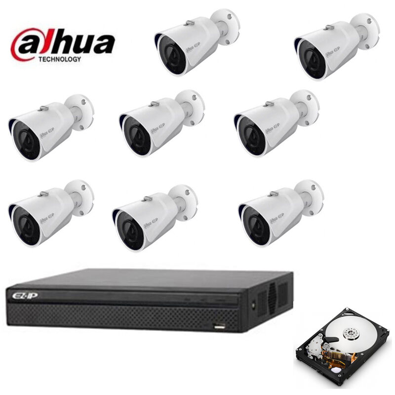 Dahua - ip video surveillance kit 8 cameras 2 mpx hd 1 tb