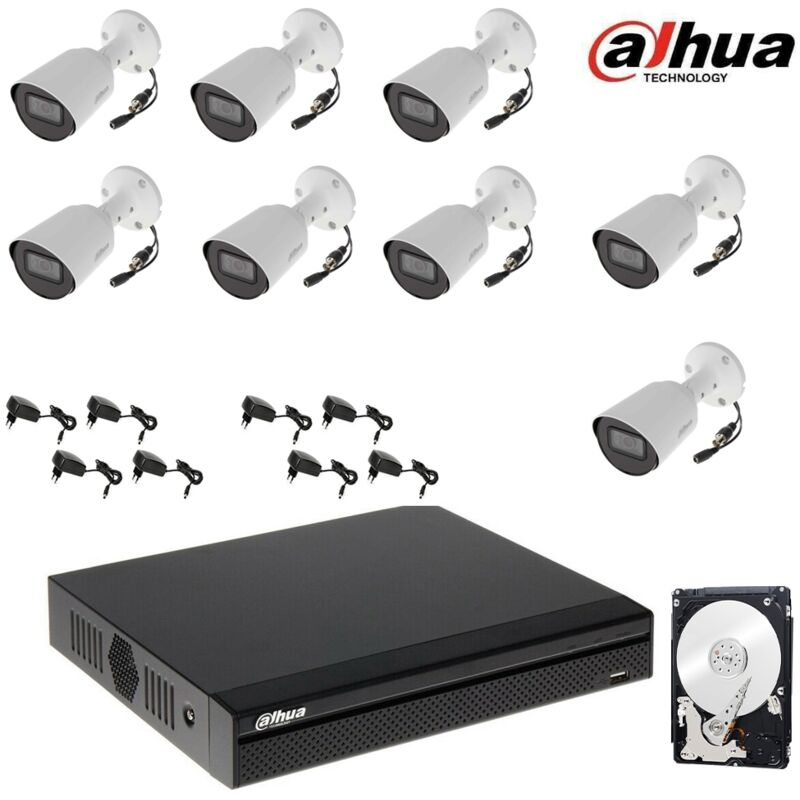 Dahua Dvr Camera Kit 8 Canaux 8 Cameras 2 Mpx Hd 1 Tb