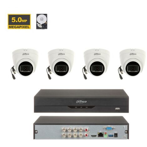 Dahua Kit videosorveglianza HDD 1Tb + 4 Telecamera Dome 5Mp - XVR5108HS-4KL-I3