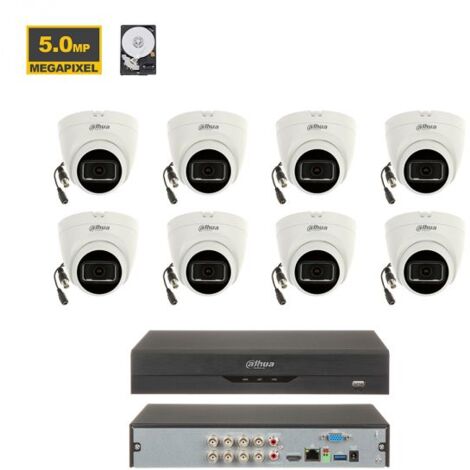 Dahua Kit videosorveglianza HDD 1Tb + 8 Telecamera Dome 5Mp - XVR5108HS-4KL-I3