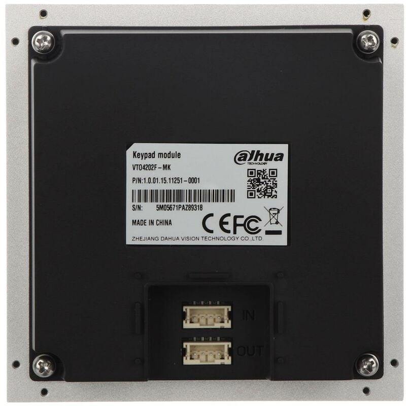Dahua - Module clavier en métal pour interphone VTO4202F - D - VTO4202F-MK