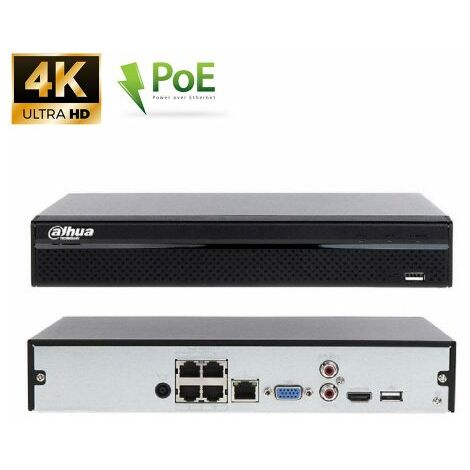 Dahua NVR 4 canali ultra HD IA 12MP Onvif Poe - NVR2104HS-P-I (4K)