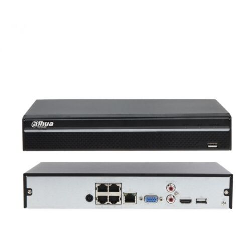 Dahua NVR registratore IP 4 canali PoE - NVR4104HS-P-4KS3 (4K) T