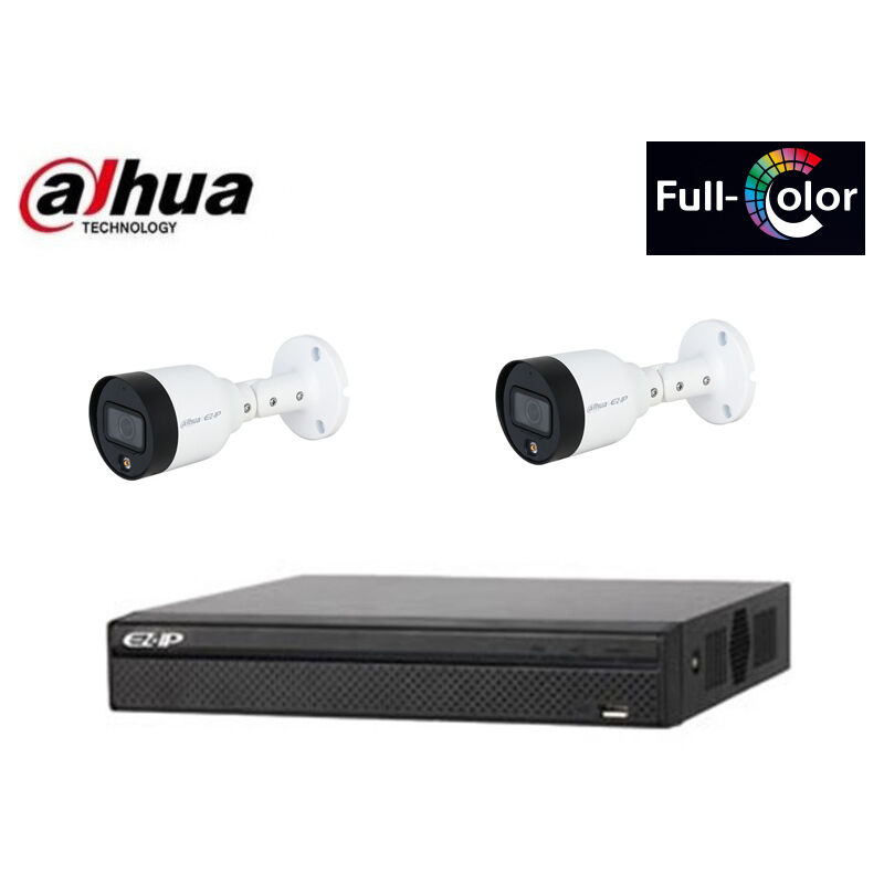 Dahua - poe ip camera kit 2 cameras 2 mpx full colour