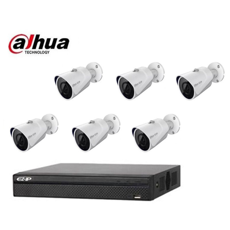 Dahua - poe ip video surveillance kit 6 cameras 4 mpx P2P cloud