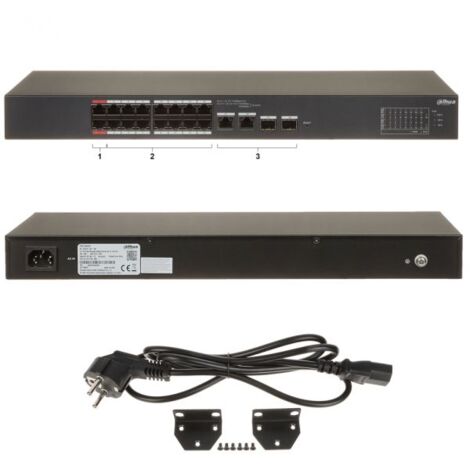 Dahua Switch 16 POE Claud Managed - Full Load 190W - CS4218-16ET-190