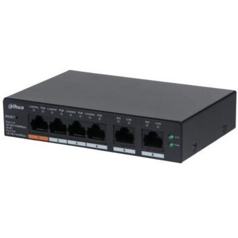 Dahua Technology DH.CS4006.4GT.60 switch di rete Gestito L2 Gigabit Ethernet 10.100.1000 Supporto Power over Ethernet PoE Nero