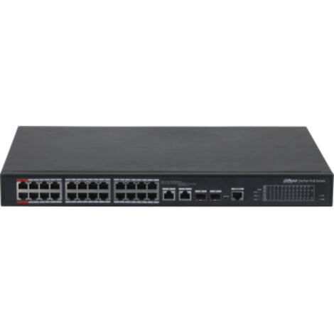 Dahua Technology PoE DH-PFS4226-24ET-360-V3 switch Gestionado L2 Gigabit Ethernet (10/100/1000) Energía sobre Ethernet (PoE) Negro