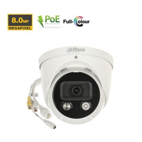 Dahua telecamera Dome IP 8Mp Full-Color TiOC - IPC-HDW3849H-AS-PV-S5 (2.8mm)