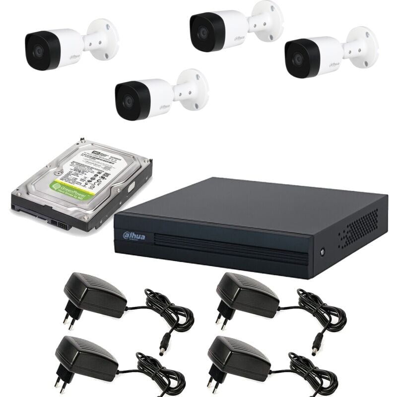 Dahua - video surveillance kit 4 cameras 2 mpx 8 canaux hd 500GB