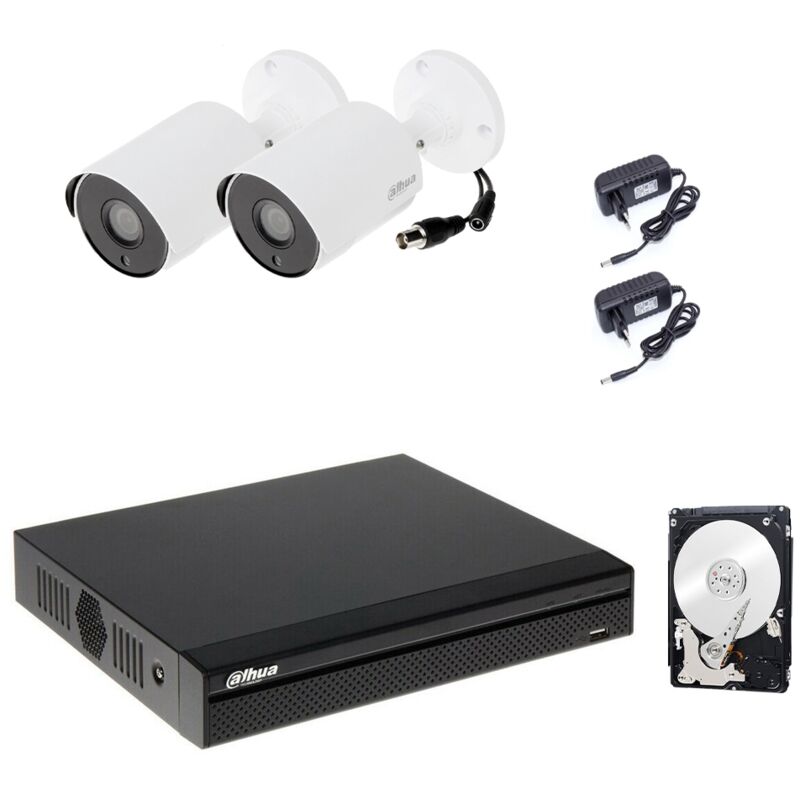 Dahua Video Surveillance Kit 5 Mpx 2 Cameras P2p Cloud Hd 2 Tb
