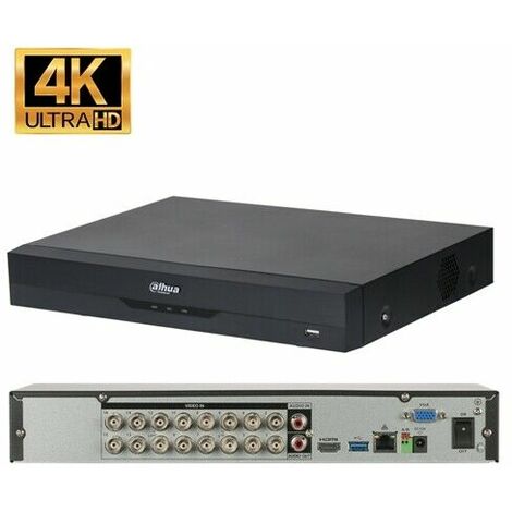 Dahua XVR 16 canali WIZSENSE HDCVI HDTVI AHD CVBS IP 8MP - XVR5116H-4KL-I3 (4K) S