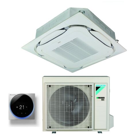 daikin bluevolution cassette climatiseur round flow 18000 btu fcag50b r-32 wi-fi optionala++/a+ class avec grille standard incluse - garantie europèenne commande filaire silver brc1h519 / brc1h52ss,it