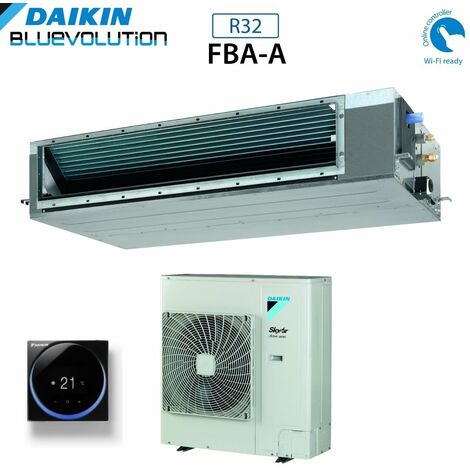 daikin bluevolution climatiseur ducted medium head 36000 btu fba100a + azas100my1 triphasé r-32 wi-fi commande filaire en option noir brc1h519k / brc1h52k