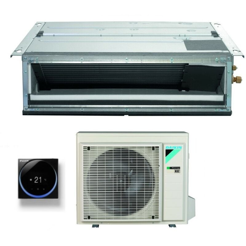 Bluevolution climatiseur inverter ducted ultraflat 21000 btu fdxm60f3/f9 r-32 wi-fi en option - garantie europèenne commande filaire noir brc1h519k /