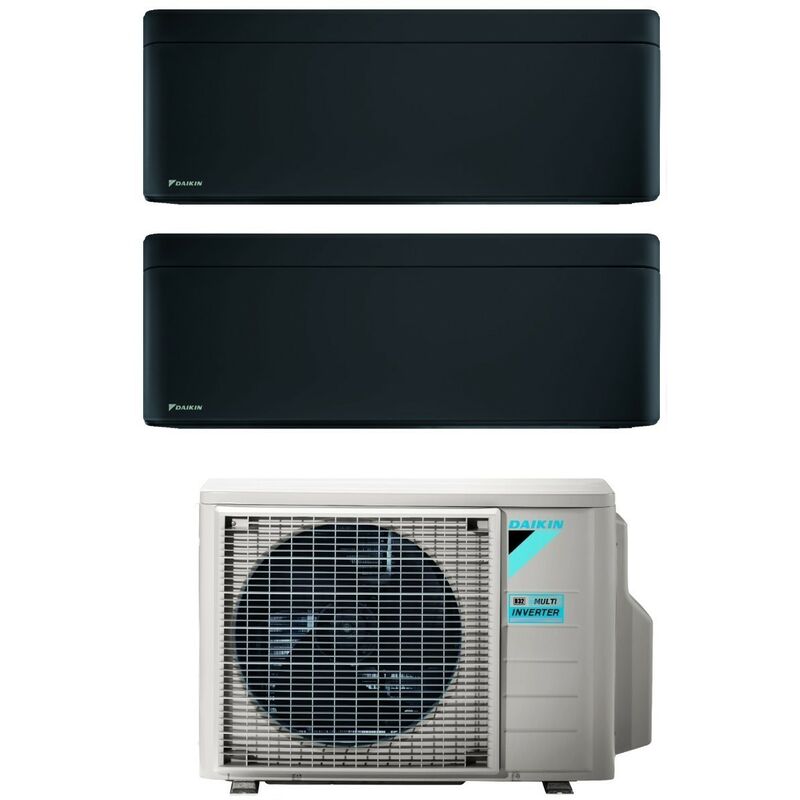 daikin bluevolution dual split climatiseur inverter série stylish total black 7+9 avec 2mxm40m/n r-32 wi-fi intégré 7000+9000 couleur noir - garantie