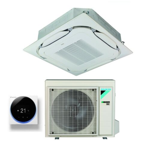 daikin bluevolution kassetten-klimagerät round flow 18000 btu fcag50b r-32 wi-fi optionala++/a+ klasse mit standardgrill im lieferumfang - italienische garantie r-32,wired control madoka weiß brc1h52w