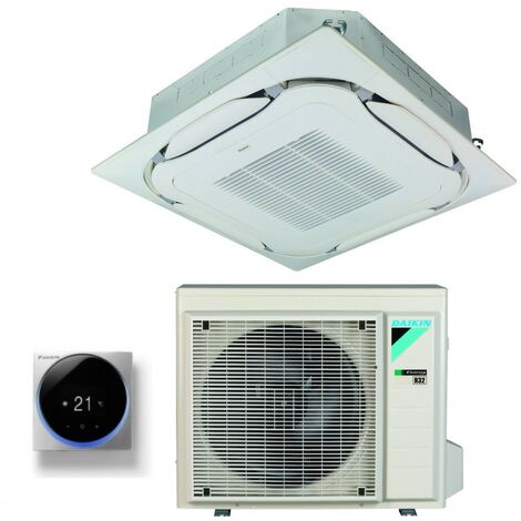 daikin bluevolution kassetten-klimagerät round flow 21000 btu fcag60b r-32 wi-fi optional mit wire control und gitter - italienische garantie wire control madoka silber brc1h52s