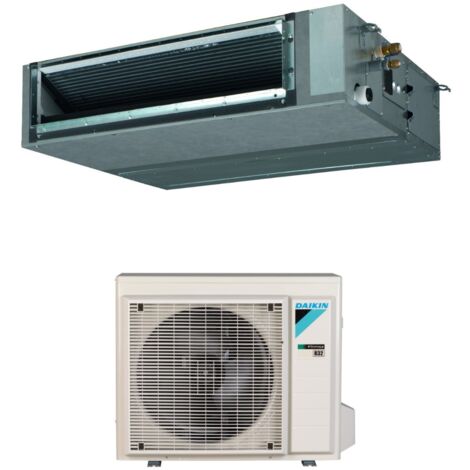Daikin Bluevolution Klimaanlage Ducted Air Conditioner Medium Head 18000 BTU FBA50A Single Phase R-32 Wi-Fi Optional with Wired Control - Italian Warranty R-32,Madoka Wired Control Black BRC1H52K