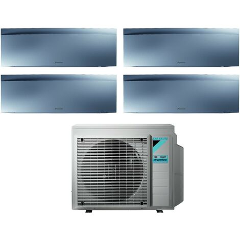 Daikin Bluevolution Quadri Split Inverter Klimagerät Serie EMURA SILVER III 7+7+9 mit 4MXM80N R-32 Wi-Fi Integrated 7000+7000+9000 Farbe Silber - Italienische Garantie
