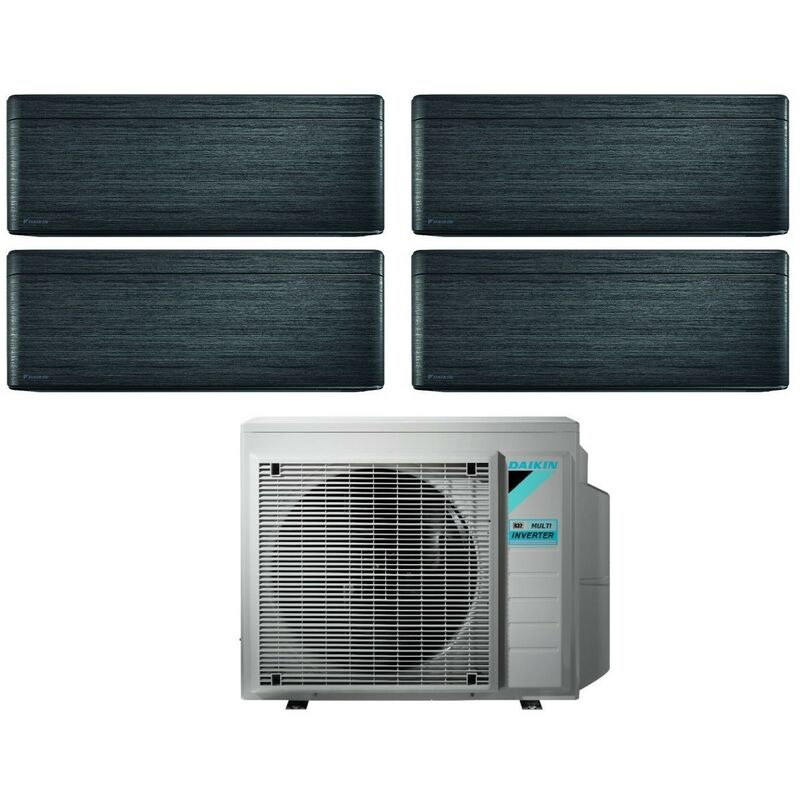 Bluevolution Quadri Split Inverter Klimagerät Serie stylish real blackwood 7+7+7+18 mit 4MXM68N R-32 Wi-Fi Integrated 7000+7000+18000 Holz Farbe